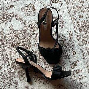 Chelsea & Violet Black Strappy Heels